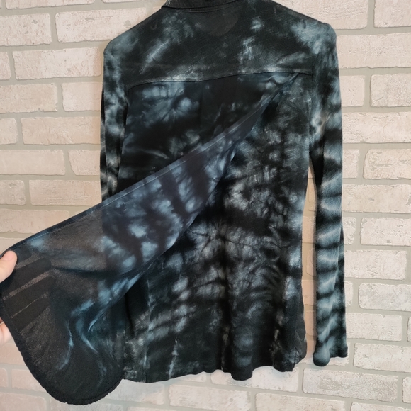 Soft Surrounding Womens Tie Dye Tunic Long Sleeve Shirt Size S - Picture 6 of 7